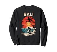 Bali Beach Vibes, Fun Sunset and Surfing Retro Surf Design Sweatshirt