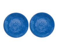 Bali Brights Dark Blue/Indigo Melamine/Plastic/BBQ/Outdoor Dinner Plate Set (2)