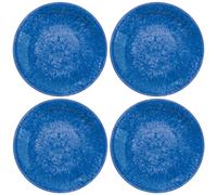 Bali Brights Dark Blue/Indigo Melamine/Plastic/BBQ/Outdoor Dinner Plate Set (4)