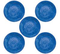 Bali Brights Dark Blue/Indigo Melamine/Plastic/BBQ/Outdoor Dinner Plate Set (5)