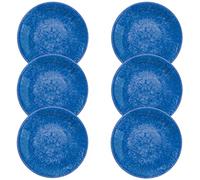 Bali Brights Dark Blue/Indigo Melamine/Plastic/BBQ/Outdoor Dinner Plate Set (6)