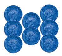 Bali Brights Dark Blue/Indigo Melamine/Plastic/BBQ/Outdoor Side Plate Set (8)
