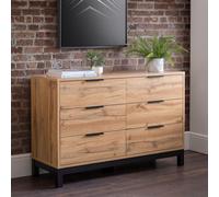 Bali Chest - 6 Drawer - Wide - Oak