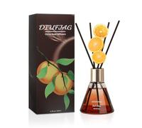 Bali Citrus Reed Diffuser Set with 8 Brown Fiber Sticks,100ml Scent Diffuser for Home Shelf Decor,Last Up 30 Days