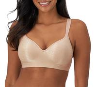 Bali Comfort Revolution Wireless Bra, Full-Coverage Wirefree Bra, Wireless Everyday Bra with Cool Comfort Fabric, Almond Zag, 34D