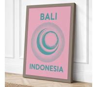 Bali Concentric Modern Canvas Wall Art Print 24x16 Inch (61 x 41 cm)