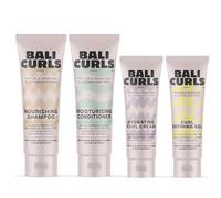 Bali Curls Curl Travel Kit Set of 4 - Travel Sizes for Defined, Healthy Curls - Shampoo, Conditioner, Curl Cream & Defining Gel - Compact Care Set for Travel, Gym & On the Go