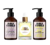 Bali Curls Set - Curl Defining Gel (150 ml), Hydrating Curl Cream (150 ml) & Bonding Oil (30 ml) - Care Set for Defined, Shiny & Nourished Curls