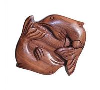 Bali Dolphins Sheesham Puzzle Box - Handmade Wooden Gift Hideaway