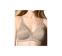 Bali Double Support Wireless Bra, Lace Bra with Stay-in-Place Straps, Full-Coverage Wirefree Bra, Tagless for Everyday Wear, Soft Taupe, 40C