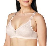 Bali Double Support Wireless Bra, Lace Bra with Stay-in-Place Straps, Full-Coverage Wirefree Bra, Tagless for Everyday Wear, Pink Bliss, 40B