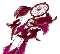 Bali Dreamcatcher - Medium Round Black/white/red With Legend Card