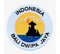Bali Dwipa Jaya Indonesia Patch (3.5 Inch) Fully Embroidered Iron/Sew on Badge Asia Trek Applique by Karma Patch