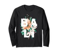 Bali Floral Design Balinese Flower Motif Long Sleeve T-Shirt