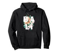 Bali Floral Design Balinese Flower Motif Pullover Hoodie