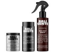 Bali Gents Styling Heroes Bundle - Hair Styling Set for Men with Matt Paste, Styling Powder & Sea Salt Spray - Hold, Volume & Texture - 100 ml + 10 g + 175 ml