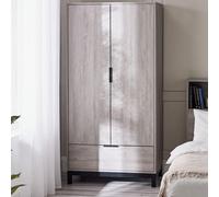 Bali Grey Oak Double Wardrobe - 2 Door - 1 Drawer