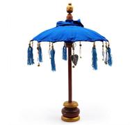Bali Handcrafted Blue Cotton Parasol 40Cm Home Decor Accent