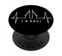 Bali Heartbeat Heavens Gate Indonesia Lover Heart Love Bali PopSockets Adhesive PopGrip