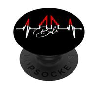 Bali Heartbeat Heavens Gate Indonesia Lover Heart Love Bali PopSockets Adhesive PopGrip