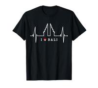 Bali Heartbeat Heavens Gate Indonesia Lover Heart Love Bali T-Shirt