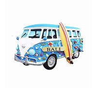 Bali Indonesia 3D Blue Bus Refrigerator Magnet Resin Travel Souvenirs,Handmade Home & Kitchen Decoration Bali Fridge Magnet Collection Gift