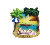 Bali Indonesia 3D Seaside Refrigerator Magnet Souvenirs Handmade Resin Magnetic Stickers Home Kitchen Decoration,Bali Fridge Magnet Collection Gift