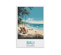 Bali Indonesia Beach Vintage Travel Poster Landscape 08x12inch(20x30cm) Canvas Wall Art Posters for Living Room Decor Paintings for Home Decor