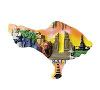 Bali Indonesia Creative Map Refrigerator Magnet Travel Souvenir 3D Fridge Decoration Magnetic Sticker Craft Collection