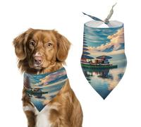 Bali - Indonesia Dog Bandanas Triangle Scarfs Printing Bib Scarf Adjustable Accessories for Small Dogs And Cats
