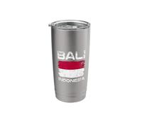 Bali Indonesia Flag Distressed Island Pride Design Stainless Steel Insulated Tumbler