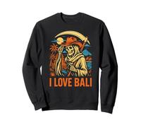 Bali Indonesia I Love Bali Vintage Womans Surfs Up Sweatshirt