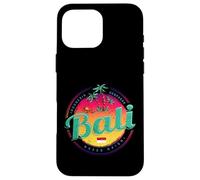 Bali Indonesia Retro Sunset Vintage Souvenir Case for iPhone 16 Pro Max