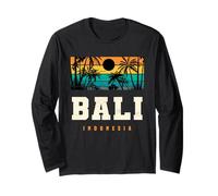 Bali Indonesia Sunset Beach Vacation Design Long Sleeve T-Shirt