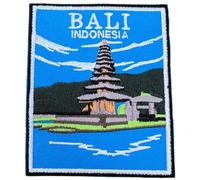 Bali Indonesia Temple Patch (3.5 Inch) Embroidered Iron-on or Sew-on Badge Travel Souvenir Vacation Emblem Luggage, Backpack, Gift Patches