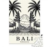 Bali Indonesia Travel Jigsaw Puzzle for Adults, 1000 Pieces, 38x26cm/1000pcs, Screen-Free Activity, Evening Leisure And Time at Home