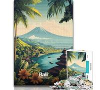 Bali Indonesia Travel Poster 1000 Piece Jigsaw Puzzles for Adults,Challenging Game Gifts for Is Ideal As A Gift for The Whole Family 50x75cm
