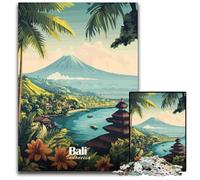 Bali Indonesia Travel Poster Puzzle 1000 Pieces Jigsaw Challenging Puzzles Interactive Family Game DIY Home Decor Brain Teaser Gift 1000 PCS(38x26cm)