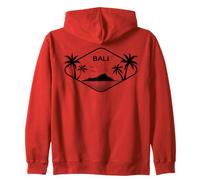 Bali Island Birds Palm Trees Ubud Fun Souvenir Gili Gift Zip Hoodie