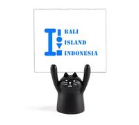 Bali Island indsia Art Deco Fashion Memo Holder Cartoon Black Cat Stand Decoration