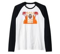 Bali Island of Thousand Temples Barong Mask Gate Souvenir Raglan Baseball Tee