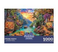 Bali Island Puzzle 1000 Pcs Jigsaw Puzzle Challenge Paper Eco-friendly Puzzle for Adults & for Age 12 And Up 38x26cm/1000pcs