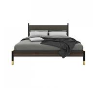 Bali Kingsize Bed frame - Ebony Veneer / Grey Fabric