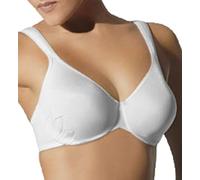 Bali Live It Up Underwire Bra, Seamless Shapewear Bra with Cushioned Straps, Full-Coverage T-Shirt Bra for Everyday Wear, White, 40E