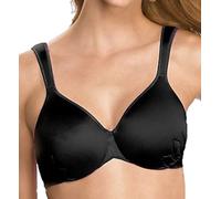 Bali Live It Up Underwire Bra, Seamless Shapewear Bra with Cushioned Straps, Full-Coverage T-Shirt Bra for Everyday Wear, Black, 42E