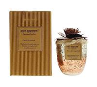 Bali Mantra Camellia Glass Copper Peach Grapefruit Candle 500g