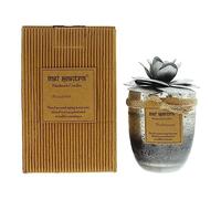 Bali Mantra Camellia Glass Silver Candle 500g - Redcurrant