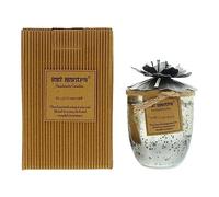 Bali Mantra Hibiscus Glass Silver Peach Grapefruit Candle 500g