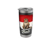 Bali Monkey Indonesia Flag Stainless Steel Insulated Tumbler