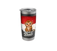 Bali Monkey Indonesia Flag Stainless Steel Insulated Tumbler